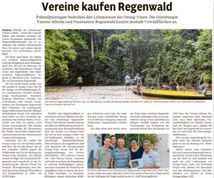 Vereine kaufen Regenwald